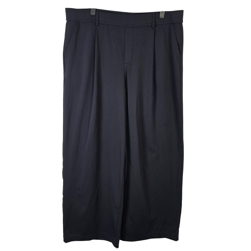Halara Black Wide Leg High Waist‎ Pleated Dressy Pants Womens Size XL